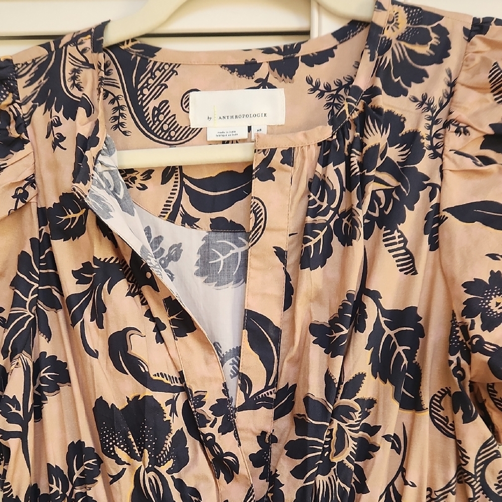 Anthropologie Black Floral Maxi Dress - Picture 5 of 5